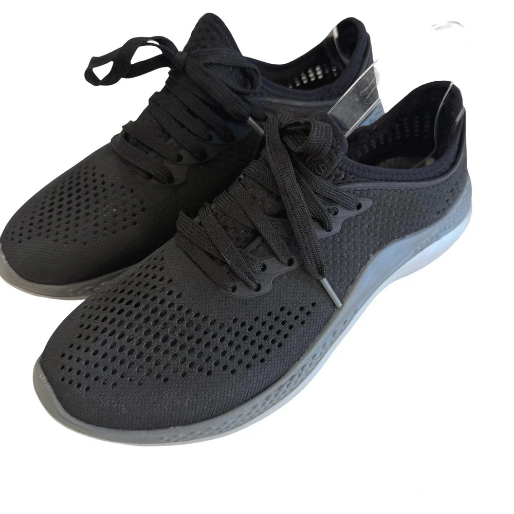 Crocs LiteRide 360 Pacer‎ Black & Slate Gray Womens Size 9 Sneakers 206705 Shoes